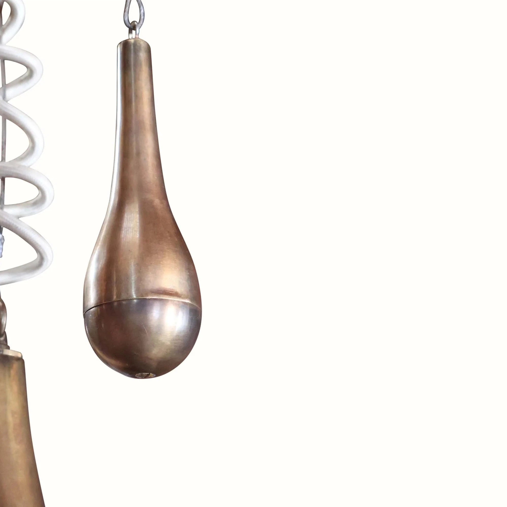 Copper-Colored Adjustable Chandelier