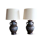 Enameled Copper Vase Table Lamp