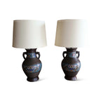 Enameled Copper Vase Table Lamp