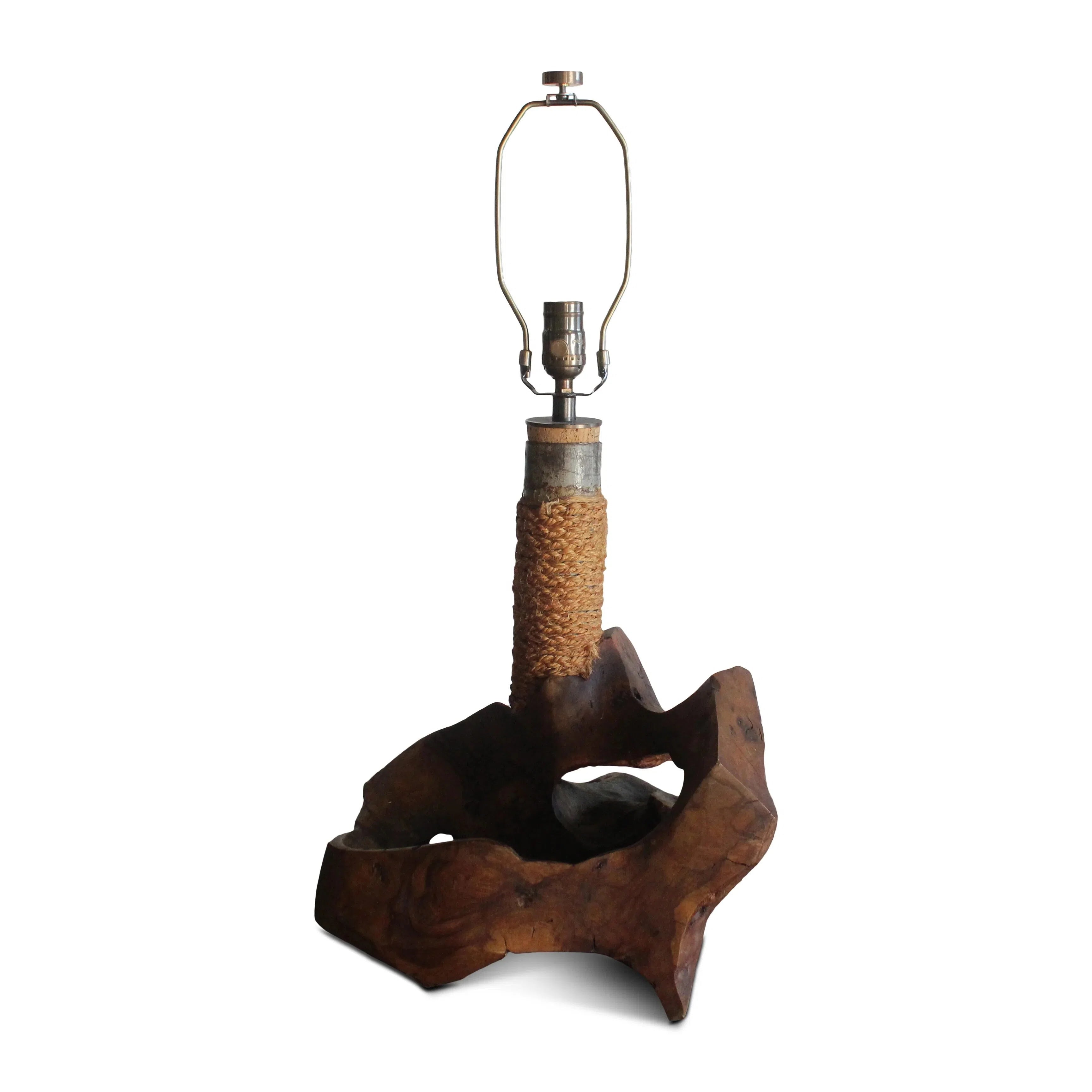 Olive Wood Rope Handmade Table Lamp