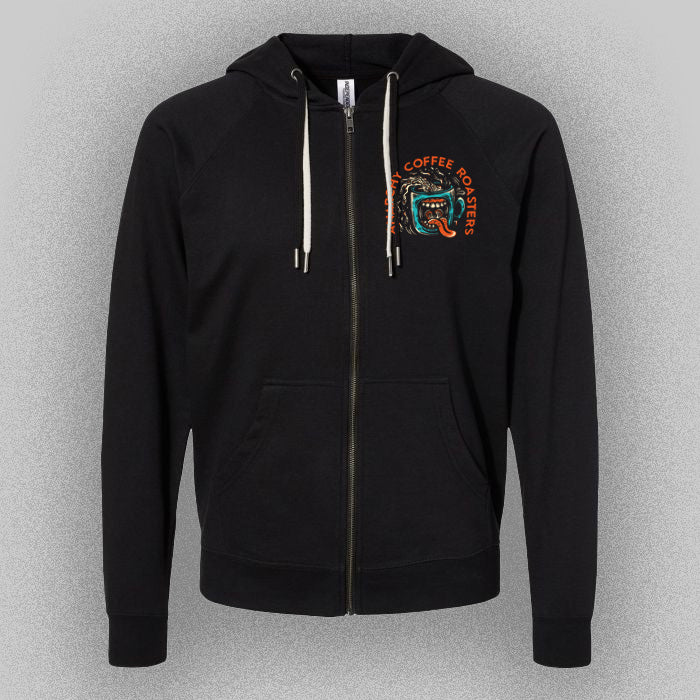 Anarchy Roasters Skating Mug Zip-Up Hoodie